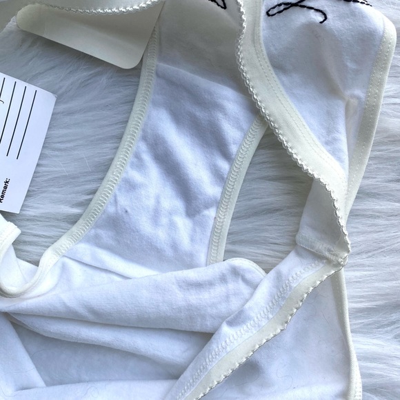 NWT UO Out From Under Embroidered Text Bikini White Med - Forever Or Never - Picture 7 of 11